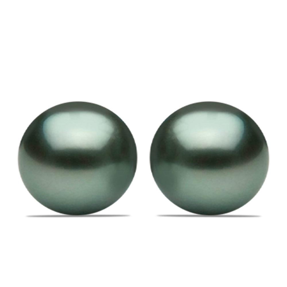Arannyal Bevont Ezüst Fülbevaló "Tahiti-zöld" illúzió édesvízi Kagylógyönggyel 1 