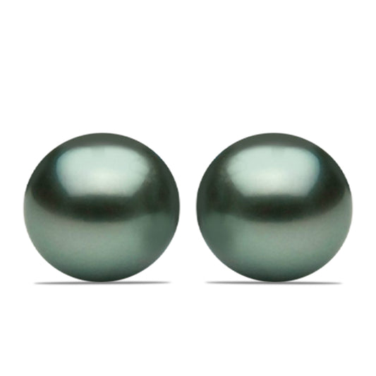 Arannyal Bevont Ezüst Fülbevaló "Tahiti-zöld" illúzió édesvízi Kagylógyönggyel