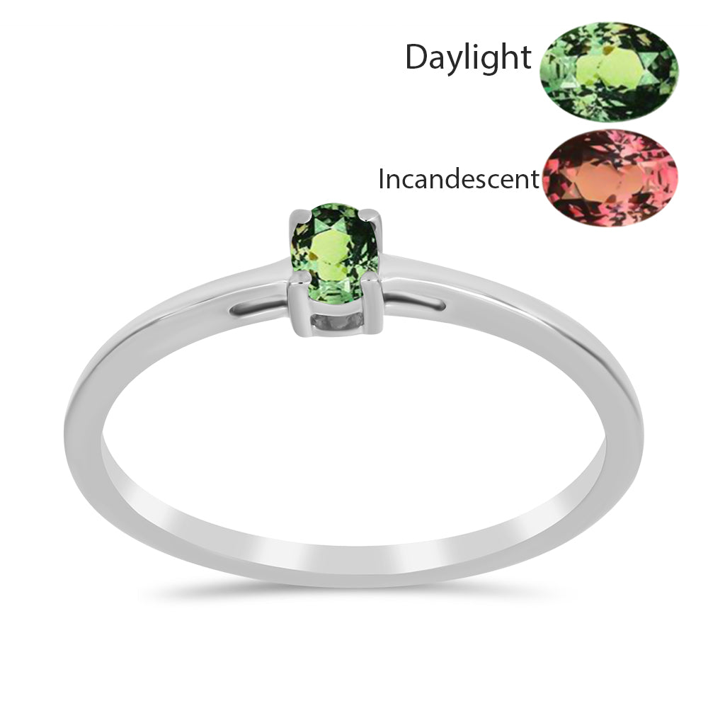 Ezüst Gyűrű Természetes Alexandrittal