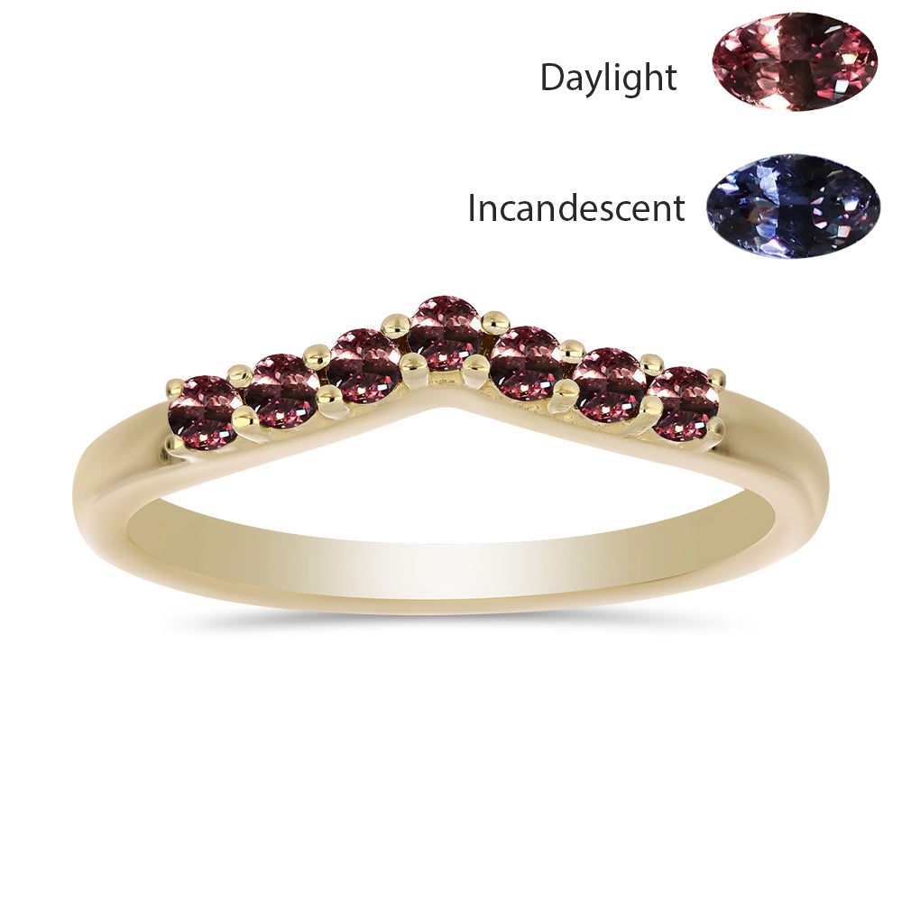 Arannyal Bevont Ezüst Gyűrű Tsivory Színváltós Gránáttal 3 