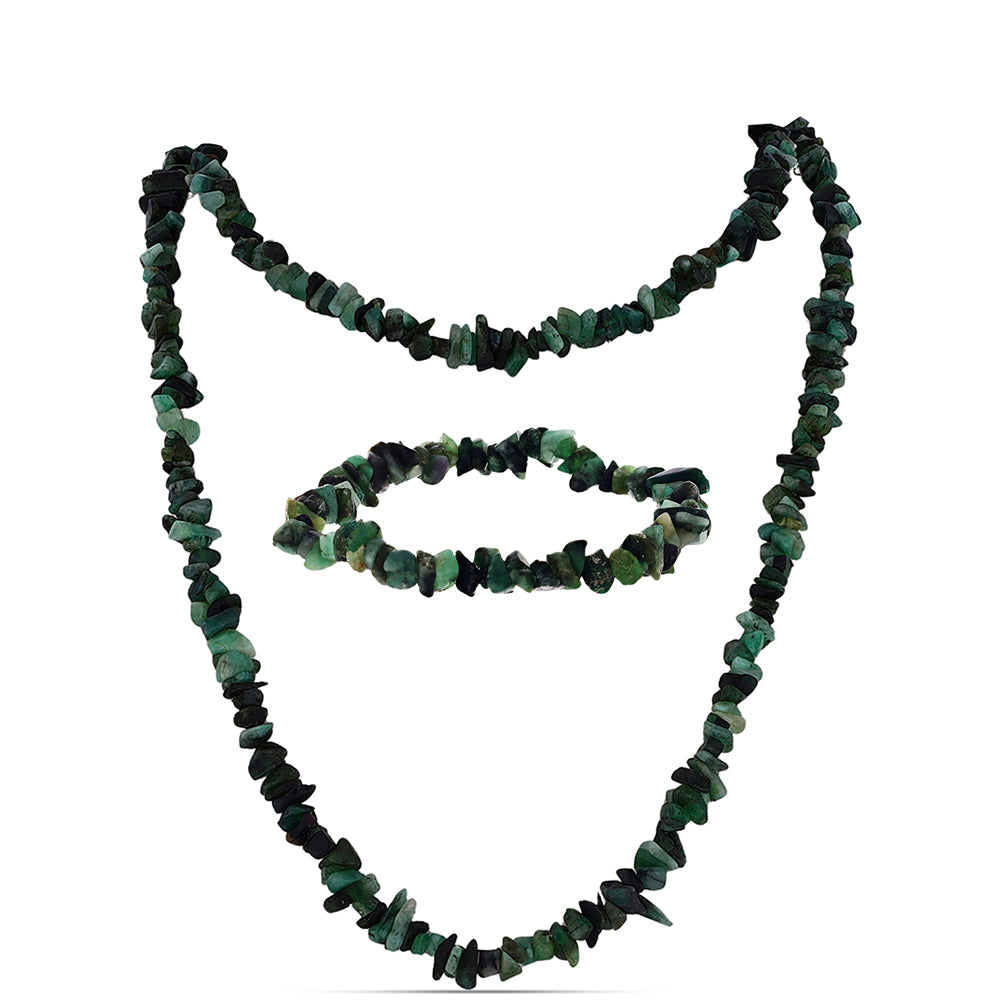 Nugget Szett Brazil Smaragddal ( Nyaklánc+Karkötő ) 1 