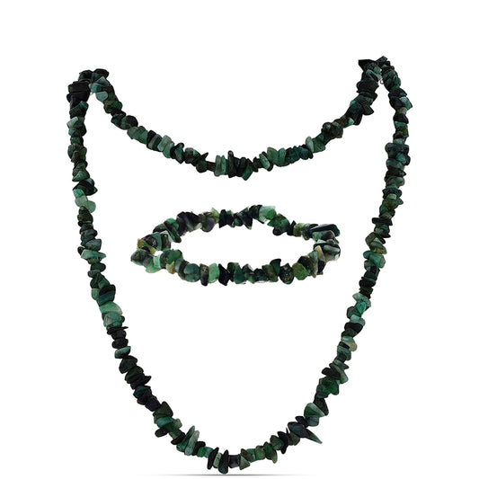 Nugget Szett Brazil Smaragddal ( Nyaklánc+Karkötő )