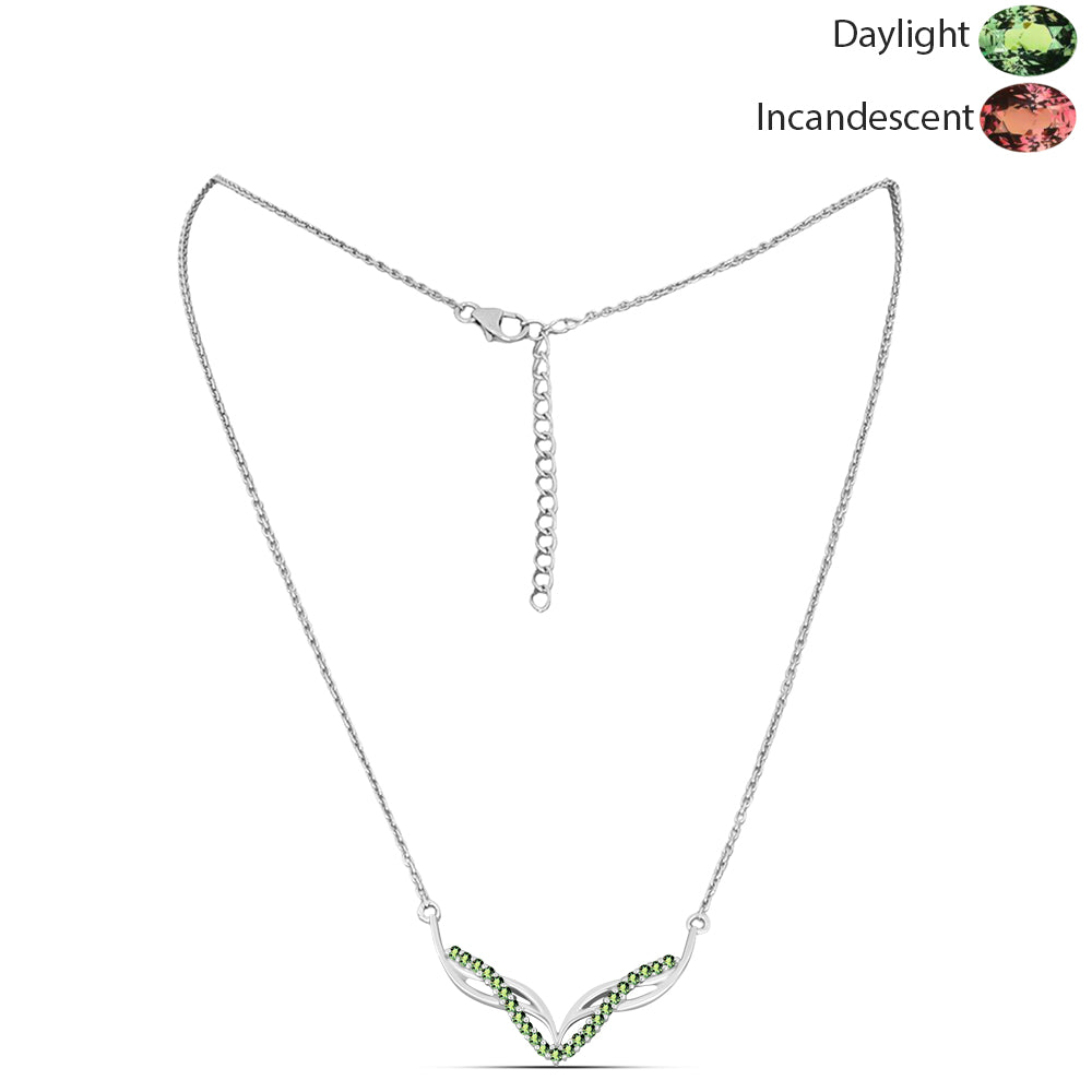 Ezüst Nyaklánc Természetes Alexandrittal 1 