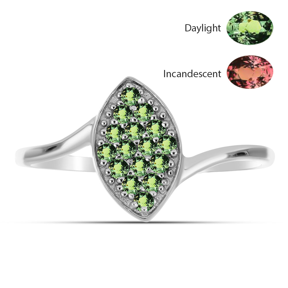 Ezüst Gyűrű Természetes Alexandrittal