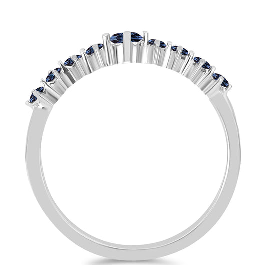 Ezüst Gyűrű "Császár Lila" Moissanite-tel