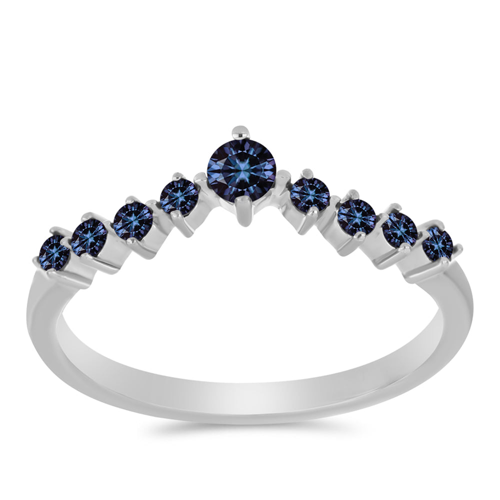 Ezüst Gyűrű "Császár Lila" Moissanite-tel 3 