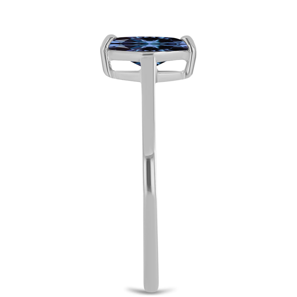 Ezüst Gyűrű "Császár Lila" Moissanite-tel