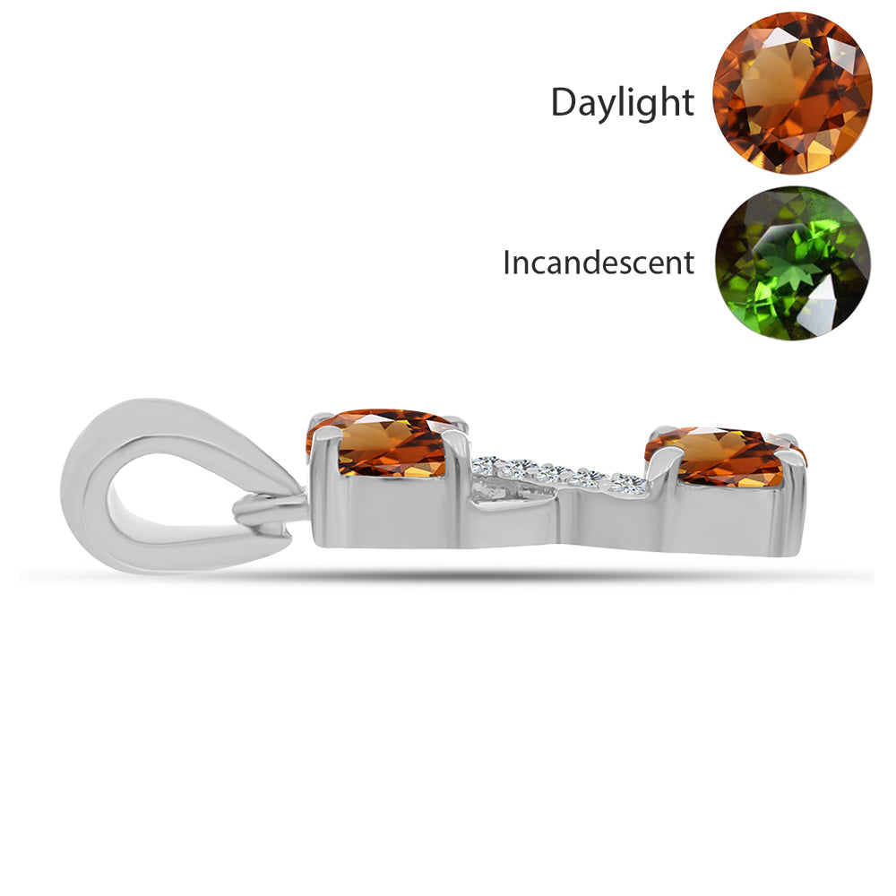 Ezüst Medál Minősített laboratóriumban előállított Anatóliai Zultanit-tal és Fehér Topázzal 2 