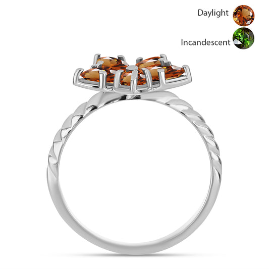 Ezüst Gyűrű Minősített laboratóriumban előállított Anatóliai Zultanit-tal