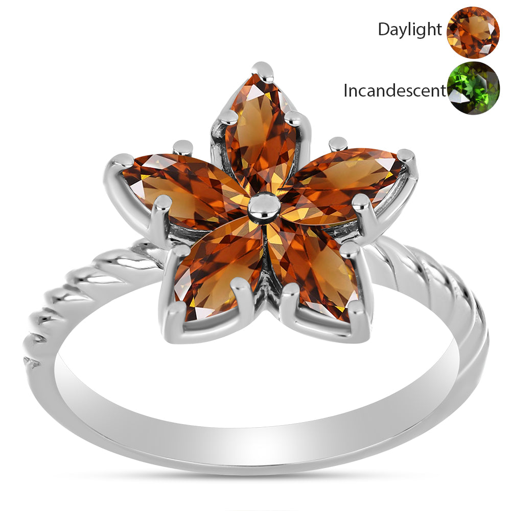 Ezüst Gyűrű Minősített laboratóriumban előállított Anatóliai Zultanit-tal 3 