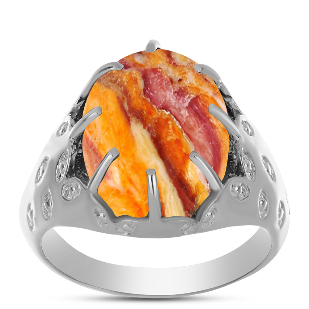 Ezüst Gyűrű Oroszlán Mancs Jáspissal