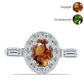 Ezüst Gyűrű Minősített laboratóriumban előállított Anatóliai Zultanit-tal és Fehér Topázzal
