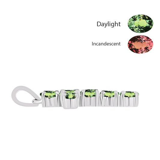 Kereszt Ezüst Medál Természetes Alexandrittal