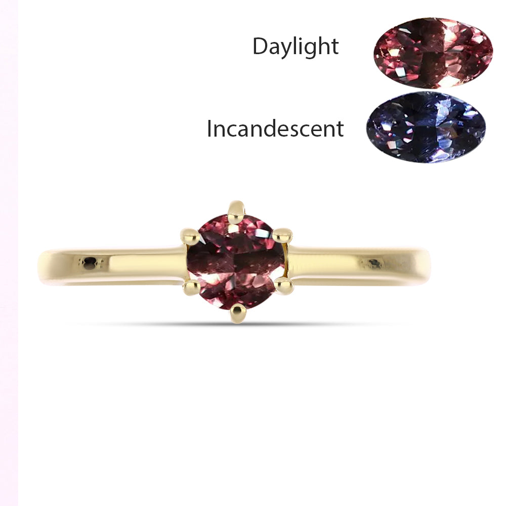 Arannyal Bevont Ezüst Gyűrű Tsivory Színváltós Gránáttal 2 