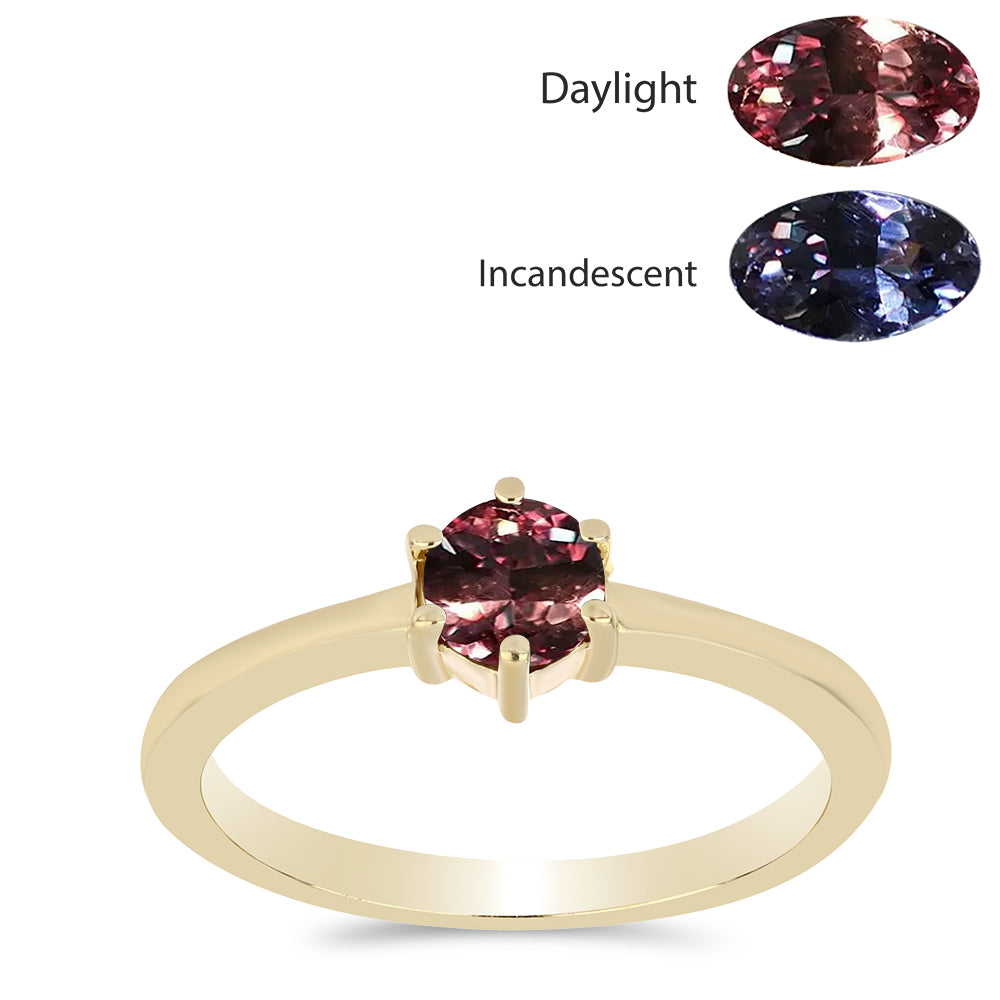Arannyal Bevont Ezüst Gyűrű Tsivory Színváltós Gránáttal 1 