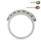 Ezüst Gyűrű Természetes Alexandrittal és Fehér Topázzal