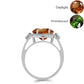 Ezüst Gyűrű Minősített laboratóriumban előállított Anatóliai Zultanit-tal és Fehér Cirkónnal