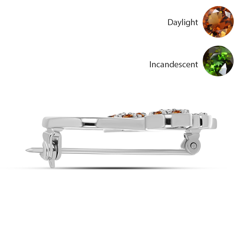 Ezüst Bross Minősített laboratóriumban előállított Anatóliai Zultanit-tal