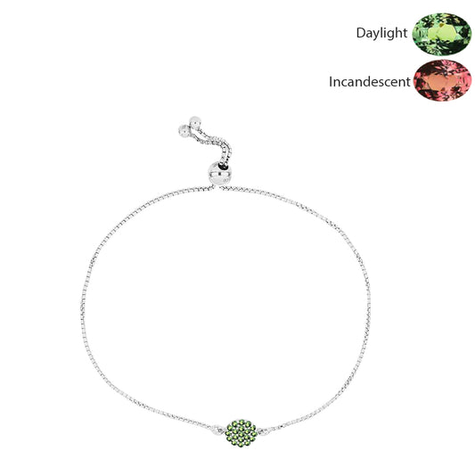 Ezüst Karkötő Természetes Alexandrittal