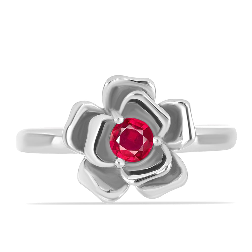 Ezüst Gyűrű Madagaszkári Rubinnal