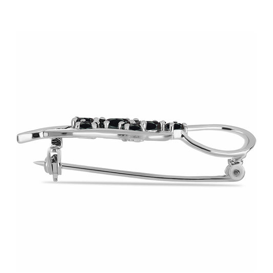 Ezüst Bross Obszidiánnal