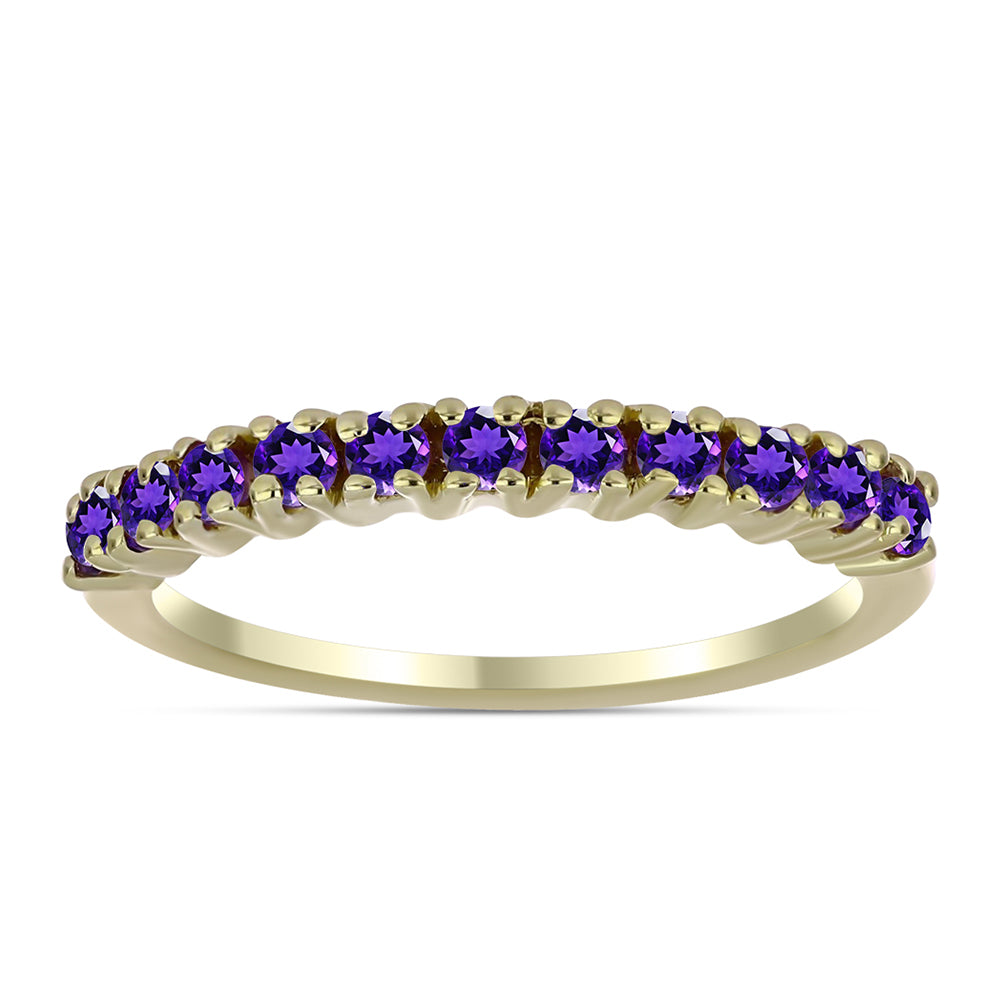 Arannyal Bevont Ezüst Gyűrű Marokkói Ametiszttel 1 