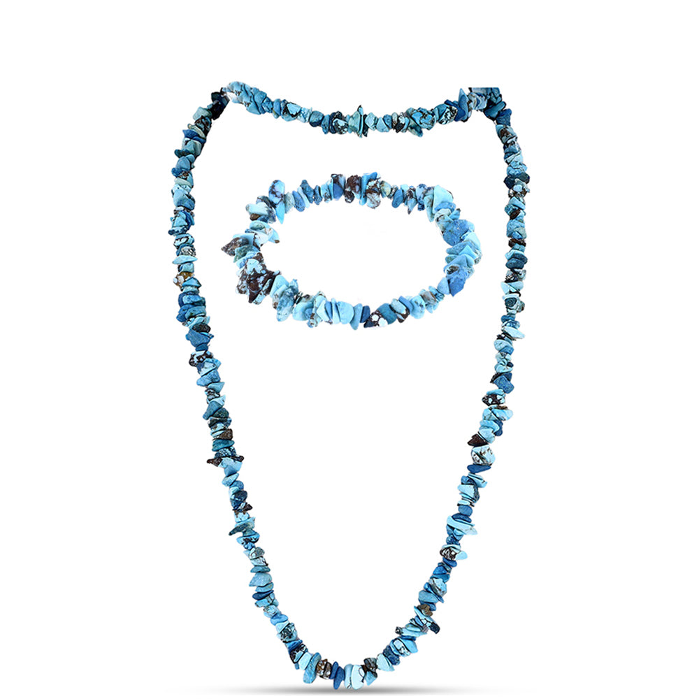 Nugget Szett Csipkerózsika Türkizzel ( Nyaklánc+Karkötő )