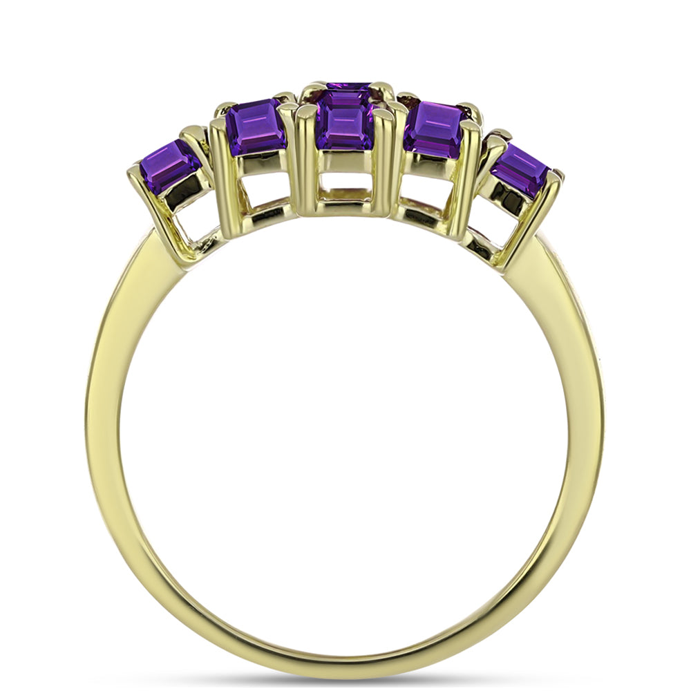 Arannyal Bevont Ezüst Gyűrű Marokkói Ametiszttel 2 