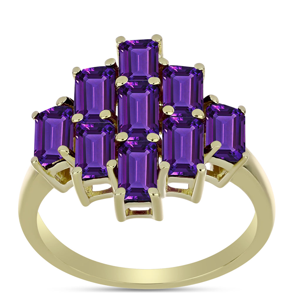 Arannyal Bevont Ezüst Gyűrű Marokkói Ametiszttel 3 