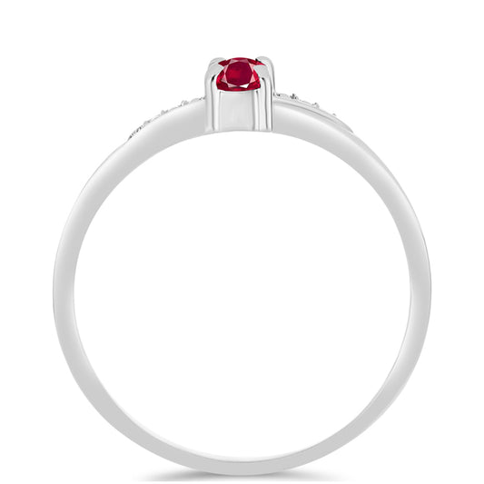 Ezüst Gyűrű Madagaszkári Rubinnal