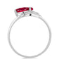 Ezüst Gyűrű Madagaszkári Rubinnal és Fehér Topázzal