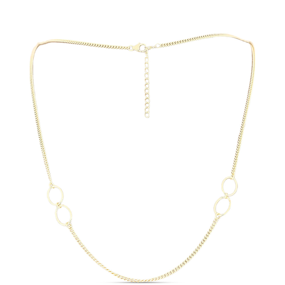 Arannyal Bevont Ezüst Lánc