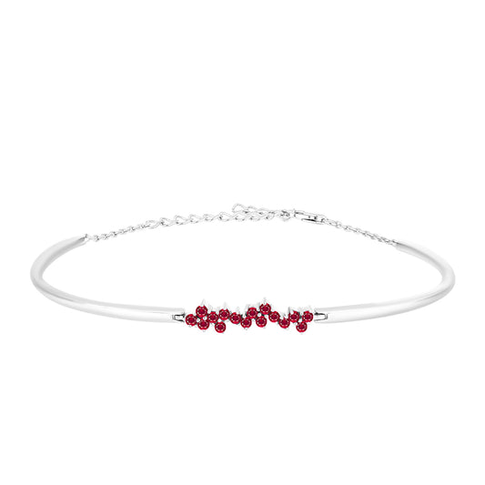 Ezüst Karkötő Madagaszkári Rubinnal