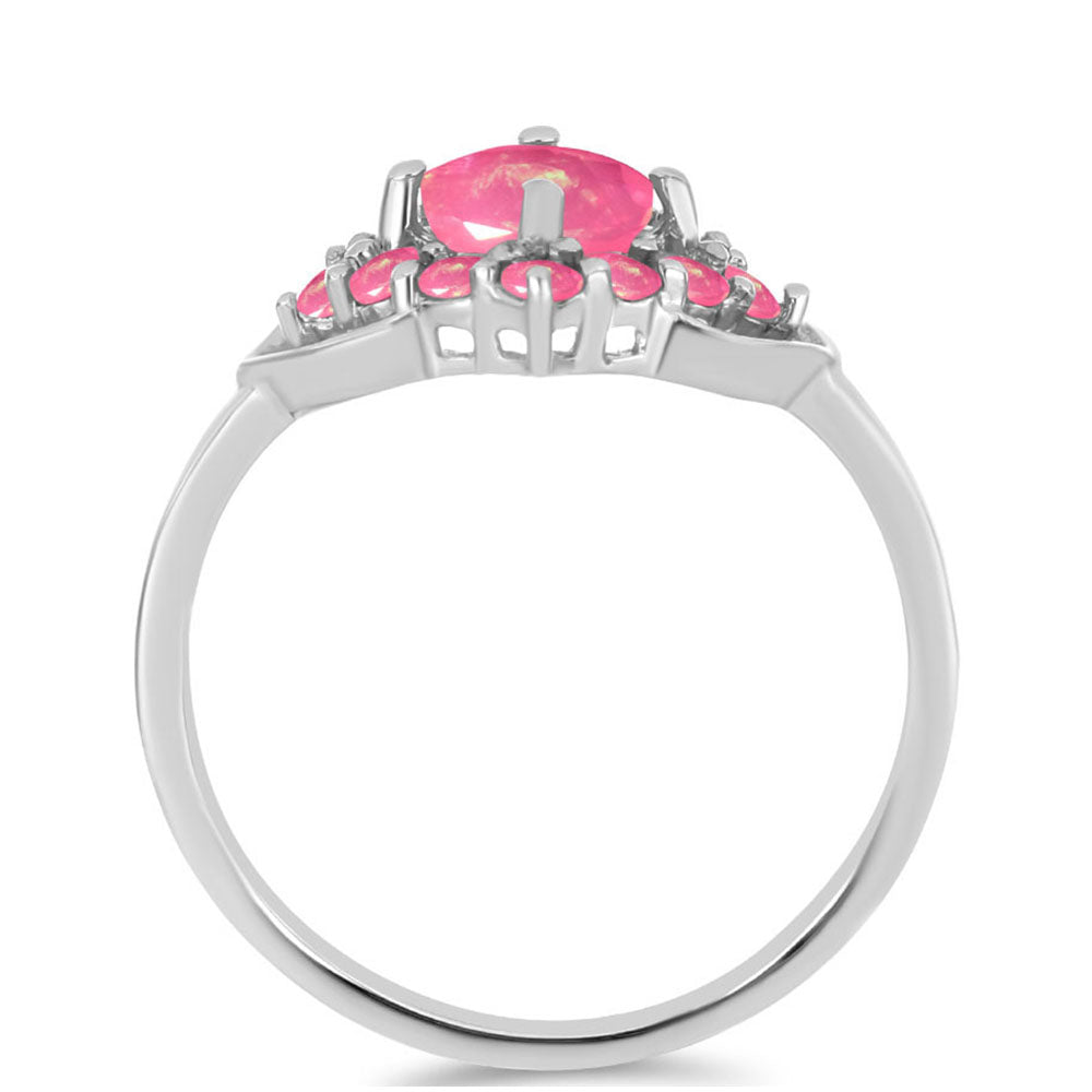 Ezüst Gyűrű Rózsaszínű Opállal