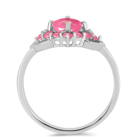 Ezüst Gyűrű Rózsaszínű Opállal