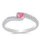 Ezüst Gyűrű Rózsaszínű Opállal és Fehér Topázzal