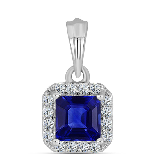 Ezüst Medál Ausztrál Kék Zafírral és Fehér Topázzal