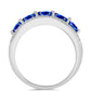 Ezüst Gyűrű Ausztrál Kék Zafírral és Fehér Topázzal