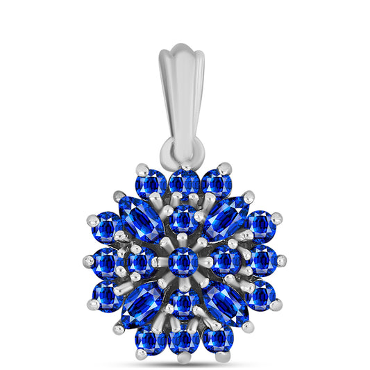 Ezüst Medál Ausztrál Kék Zafírral