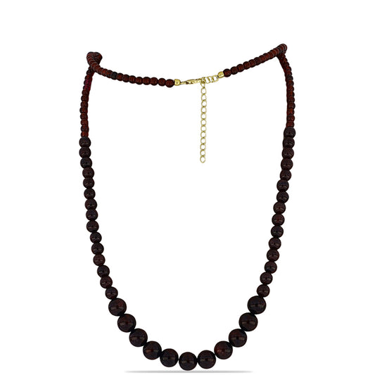 Arannyal Bevont Ezüst Nyaklánc Barton Gránáttal