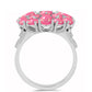 Ezüst Gyűrű Rózsaszínű Opállal és Fehér Topázzal