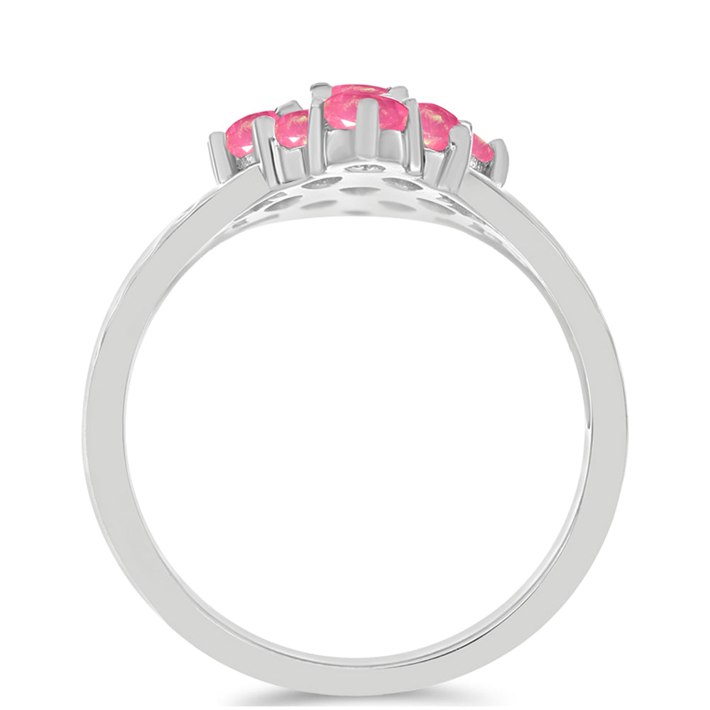 Ezüst Gyűrű Rózsaszínű Opállal