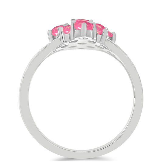 Ezüst Gyűrű Rózsaszínű Opállal