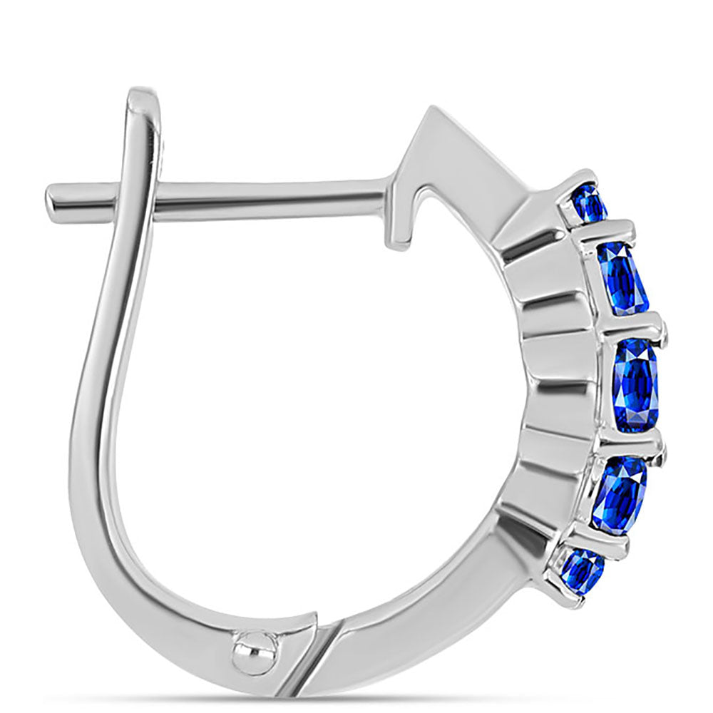 Ezüst Fülbevaló Ausztrál Kék Zafírral 2 