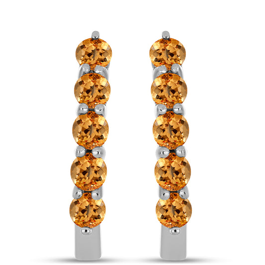 Ezüst Fülbevaló "Császársárga" Topázzal