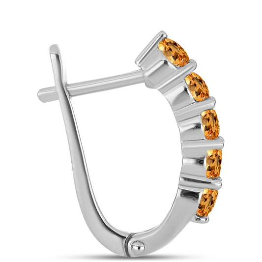 Ezüst Fülbevaló "Császársárga" Topázzal