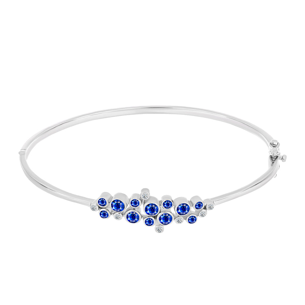 Ezüst Karperec Ausztrál Kék Zafírral és Fehér Topázzal 1 