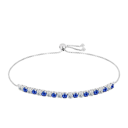 Ezüst Karkötő Ausztrál Kék Zafírral és Fehér Topázzal