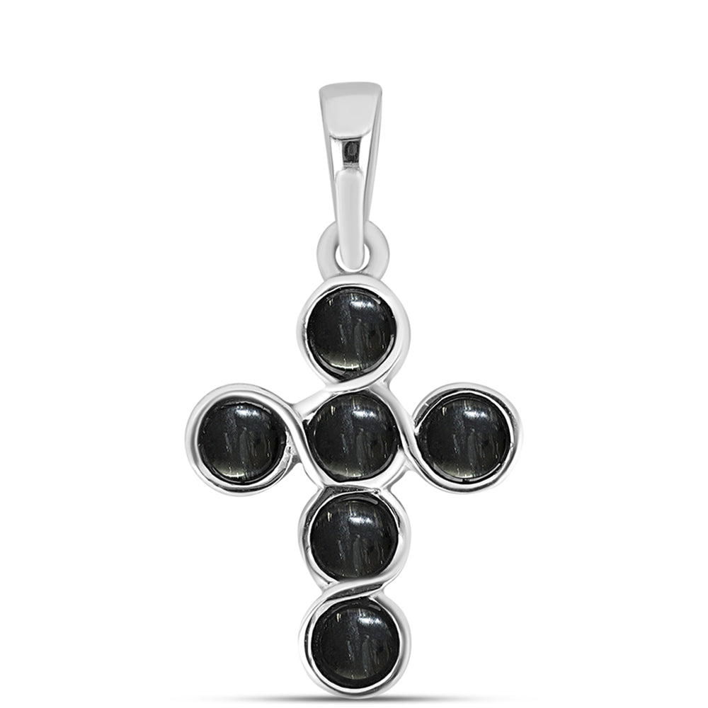 Kereszt Ezüst Medál Picasso Jáspissal 1 