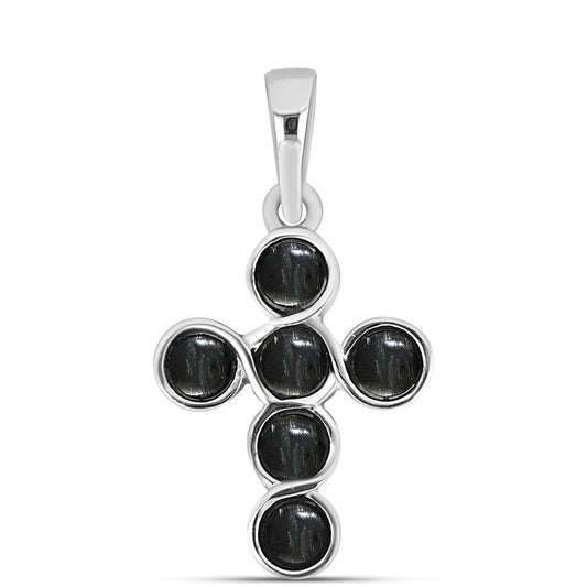 Kereszt Ezüst Medál Picasso Jáspissal